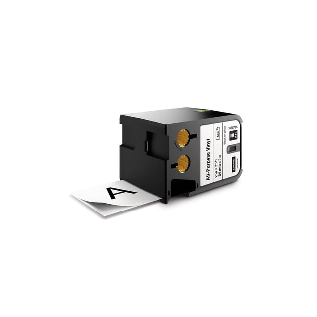 Etiqueta para rotuladoras DYMO XTL, multiusos, negra sobre blanco
