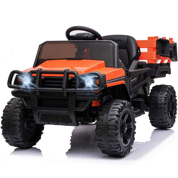 Remote Control Tractor Toy, Power 4 Wheels 12 Volt Ride on Tractor Cars