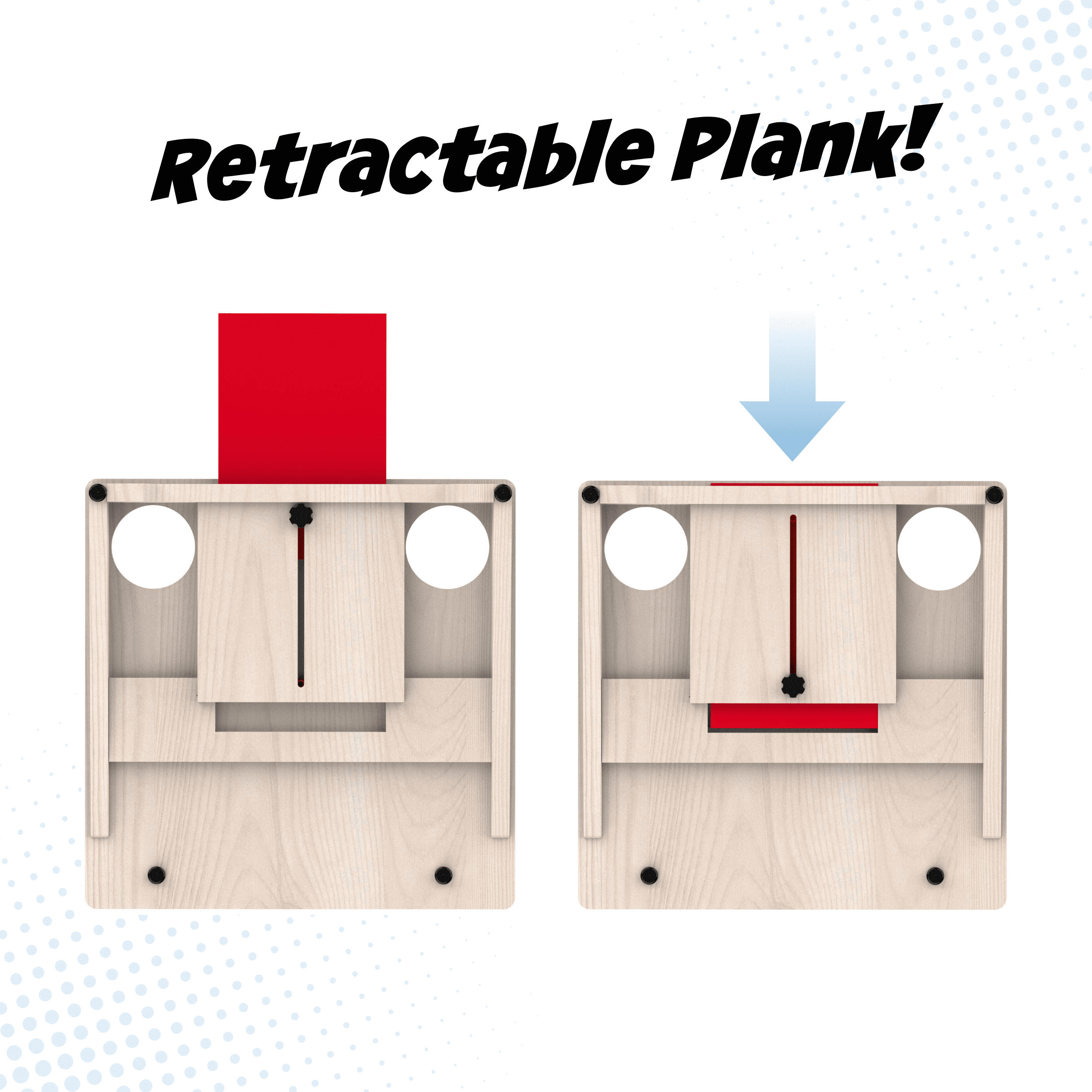 Plank-It! A New Toss Game for Outdoors and Indoors, Rubber Ball Game, for All Ages, by MinnARK