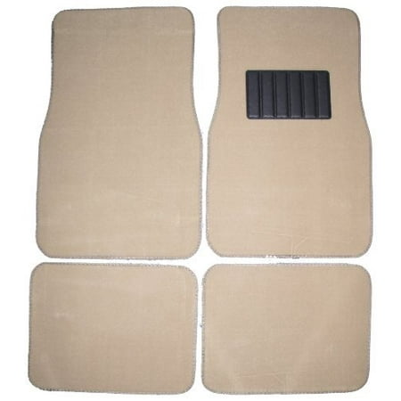 Front & Rear Carpet Car Truck SUV Floor Mats - Light Beige