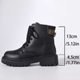 thumbnail image 4 of Ankle Boots for Women Side Zipper Lace up Booties Winter Combat Boot (Black 38), 4 of 8