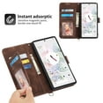 thumbnail image 6 of SaniMore for Google Pixel 6 Pro 6.7" Magnetic Flip Wallet Case with Cross Body Strap, PU Leather Case with Card Slot & Multi-Angle Kickstand Shockproof Protective Case for Girls Ladies, Brown, 6 of 12