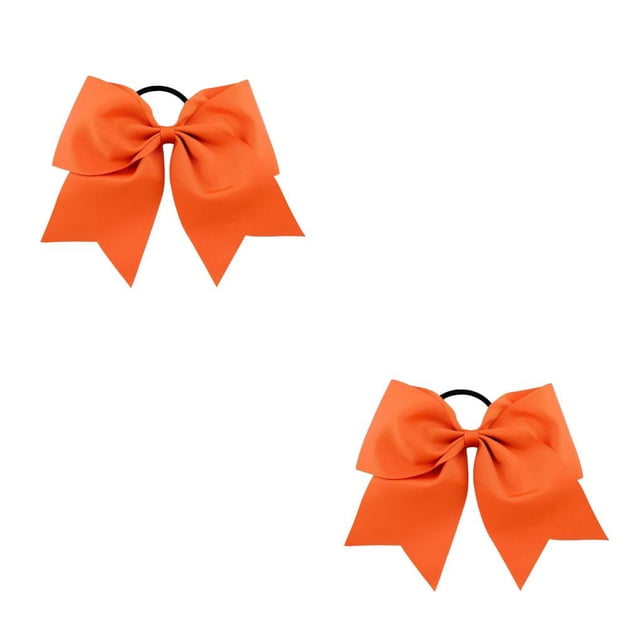 Banda para el cabello grande Qarigey nudo de lazo Elástico Ajustable Naranja 2Conjunto