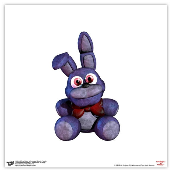 Gallery Pops Five Nights at Freddy's - Bonnie Plushie Wall Art, Unframed Version, 12" x 12"