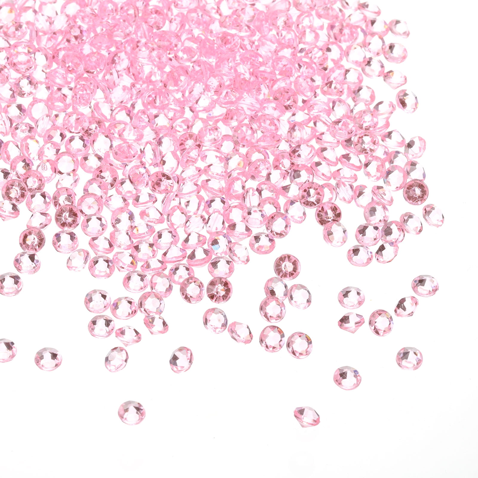 Cristales Acrílicos Forma Lágrima - Pack 50 Unidades, Color Rosa, Para Manualidades Y Decoración