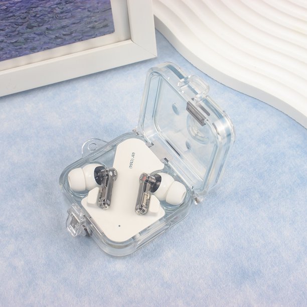 Cubierta protectora con broche de encendido y apagado para auriculares de PC para Nothing Ear 2 (marfil)