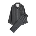 thumbnail image 4 of LSLJS Ensembles de Pyjama pour Hommes Décontractés Vêtements d'Intérieur Hauts à Manches Longues Pantalons Col Rabattu Pyjamas de Nuit Ensembles, Vêtements de Nuit pour Hommes Cadeaux pour Hommes, 4 of 4
