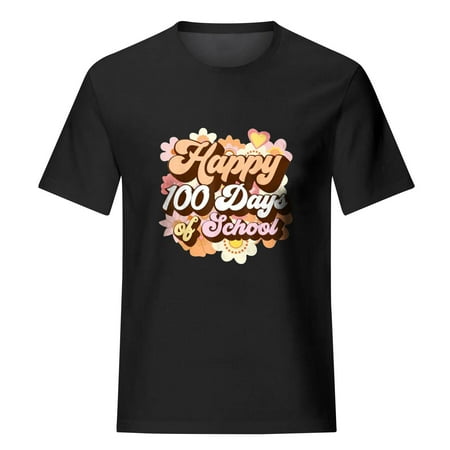 

Womens Blouses for Work Professional Women s Short Sleeves Print Casual Tops Pullover Blouse T-shirt Round-Neck Maternity Shirts Black XL