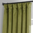 thumbnail image 3 of Half Price Drapes Signature Jalapeno Green Plush Velvet Hotel Blackout Curtains(1 Panel),50W X 84L, 3 of 6