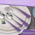 thumbnail image 4 of 24 Pieces Flatware Set, Stainless Steel Cutlery Set with Silverware Holder, Modern Eating Tableware Set Includes Dinner Knives Forks Spoons, Hanging Silverware Set Service for 6, 4 of 7