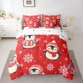 thumbnail image 3 of Manfei Cute Antarctic Penguin Twin Bedding Sets 7-Piece, Dreamy Winter Snowflake Bedding Comforter Set, Kawaii Animal Reversible Sheet Sets, Super Cozy Room Decor, 3 of 8