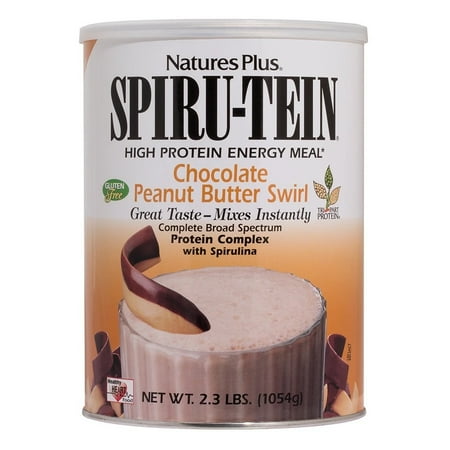 Spiru-Tein (Spirutein) Shake - Chocolate Peanut Butter Swirl Nature's Plus 2.3 lbs Powder
