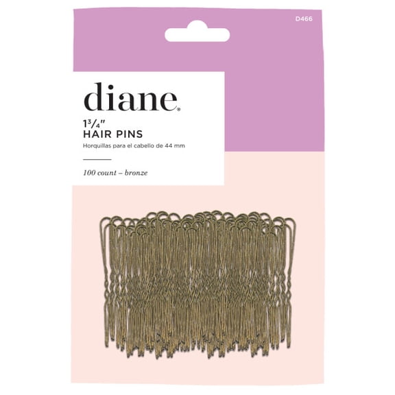 Diane Beauty Accessories Bobby Hair Pins, Bronze, 100 ct