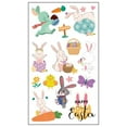 thumbnail image 1 of 1 Sheet Easter Sticker Body Temporary Art Painting Easter Eggs Carrot Rabbit Decorations Design For Easter Party Banner Stands for Display, 1 of 3