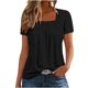 thumbnail image 3 of Sudadera corta,Camisa informal holgada de manga larga con cuello en V para mujer, mezcla de poliéster y elastano, cómoda para usar en casa, sopatenor, 3 of 9