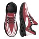 thumbnail image 1 of Zapatos deportivos ligeros de suela gruesa con diseño de bandera de Letonia en rojo y blanco, resistentes a los golpes y al aire libre., 1 of 6