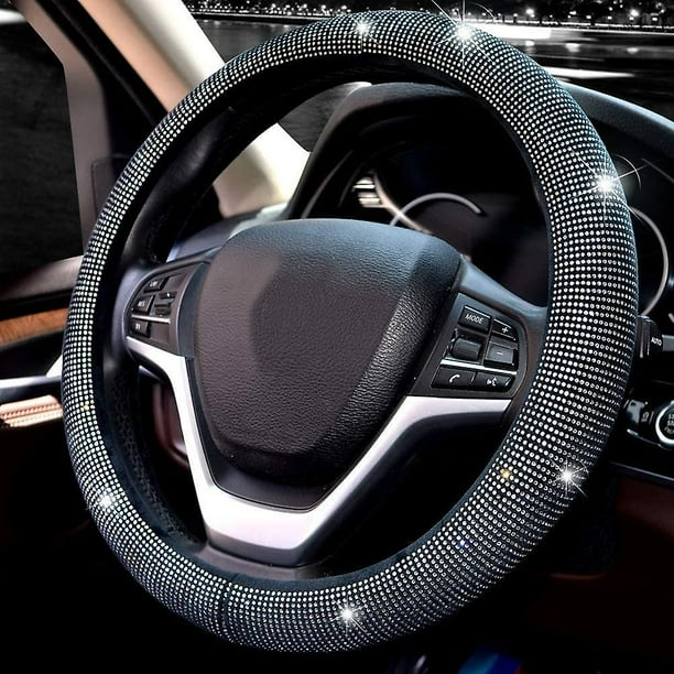 Steering Wheel Cover For Women Men Bling Bling Crystal Diamond