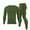 Army Green, variant on Men's Ultra Soft Fleece Lined Thermal Underwear Set Long John Set Fleece Lined Top & Bottom Underwear Set