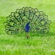 thumbnail image 4 of Wmhnj Adorno de pared plano de metal con forma de pavo real para jardn, juego de 3 piezas con diseño de plumas., 4 of 8