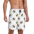 thumbnail image 2 of Balery Bee Pantalones cortos de pijama de punto de algodón para hombre con cinturilla y bolsillos-3X-Large, 2 of 6