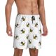 thumbnail image 2 of Balery Bee Pantalones cortos de pijama de punto de algodón para hombre con cinturilla y bolsillos-Medium, 2 of 6