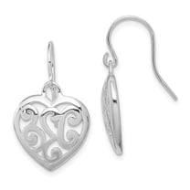 Primal Silver Sterling Silver Rhodium-plated Shepherd Hook Earrings