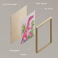 thumbnail image 4 of PixonSign Framed Wall Art Playful Dinosaur and Abstract Nature Landscape Illustrations Posters, Set of 4 Pink Boho Pastel Fine Art Multicolor Canvas Prints for Home Decor - 8"x10" Natural, 4 of 5