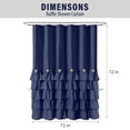 thumbnail image 3 of Seasonwood Blue Farmhouse Shower Curtains,Fabric Cute Ruffle Shower Curtain with Buttons & Ruffles for Bathroom Decor,12pcs Hooks,72"x72", 3 of 8