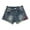 Blue, variant on Riforla Women Pants Embroidered Denim Shorts Fashion Stretchy Ripped Denim Shorts for Women Blue XXL