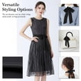 thumbnail image 6 of 2-Pack Satin Sash Belt for Women, Plus Size Silk Feeling Tie Bow Waist Belt, Wedding Bridesmaid Prom Dress Accessory, Hair Wrap, 6 of 7