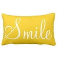 thumbnail image 2 of Smile Sunshine Pillow Case Cotton Linen Smile Sunshine Yellow Rectangle Cushion Cover Standard Pillowcase for Men Women Home Decorative Sofa Armchair Bedroom Livingroom 12 x 22 inch, 2 of 2