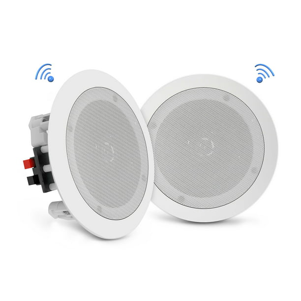 Dual 8 Inch Bt Ceiling Wall Speakers, Flush Mount Wireless Ceiling Speakers
