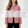 thumbnail image 3 of SEROYE Womens Jackets Corduroy Quilted Stand Collar Button Down Coat Embossed Pattern Casual Warm Outerwear Pockets (L, Pink), 3 of 5
