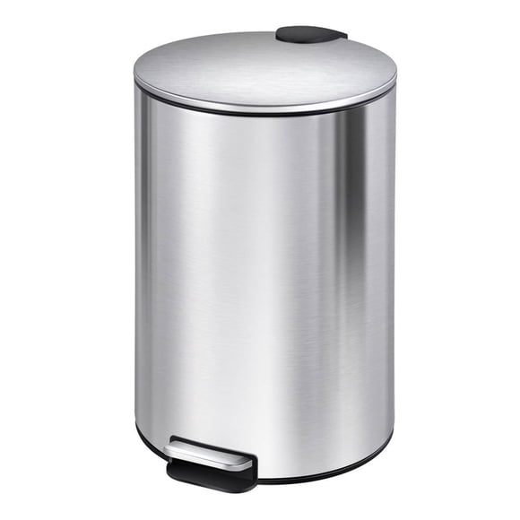 Bote de basura Hometrends Modelo con Pedal Color Metal redondo 12 Litros