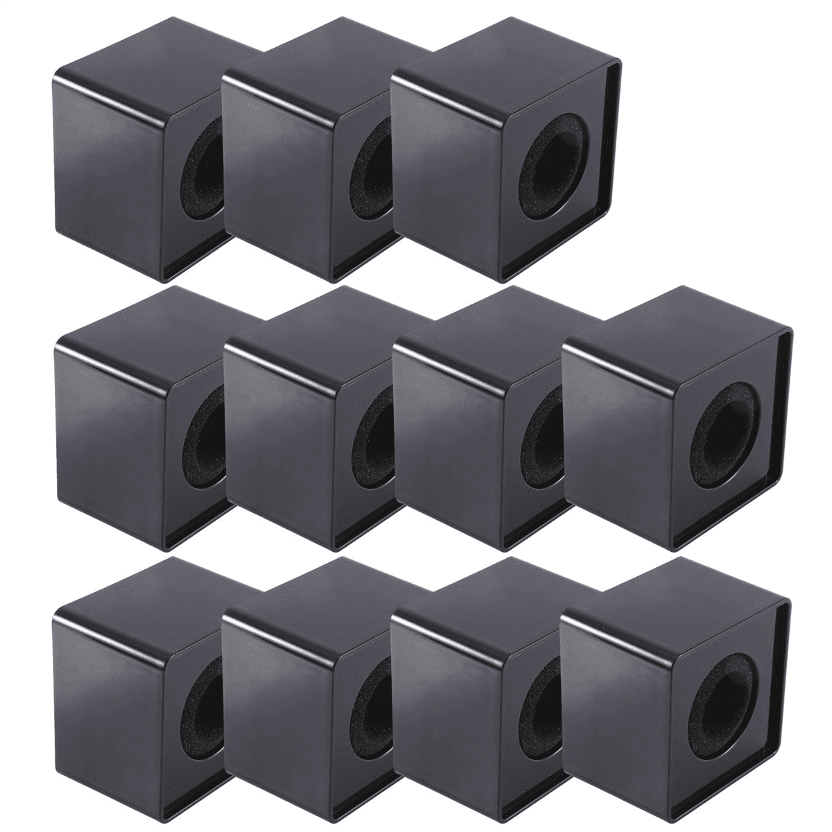 30Pcs Microphone MarkFlag Mic Station-Cube Square Interview Box Stand Flags Shaped Holder Reporter Injection,Black,30 x Microphone Marker,Black