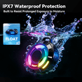thumbnail image 4 of Bluetooth Shower Speaker,Portable Bluetooth 5.4 Speaker,24W Stereo Bass,RGB Lights,Wireless IPX7 Waterproof Speakers with Built In Mic,Digital Display,for Bathroom Party Travel Outdoor, Gift, 4 of 7