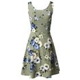 thumbnail image 2 of FashionOutfit Women's Floral Flare Sleeveless Dress MADE in USA, 2 of 3