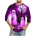 thumbnail image 1 of Qiopertar Liquidation à Moins de 5$ Hommes Imprimé Col Rond Mode Décontractée Manches Courtes Blouses Chemises en Liquidation Accès Anticipé Offres, 1 of 4
