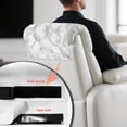 thumbnail image 6 of COEQINE Recliner Headrest Cover PU Leather Chair Headrest Cover Furniture Protector Decorative Head Rest Covers for Recliner/Sofa/Couch/Loveseat, 17x27 Inch, Marble White Gray, 6 of 7