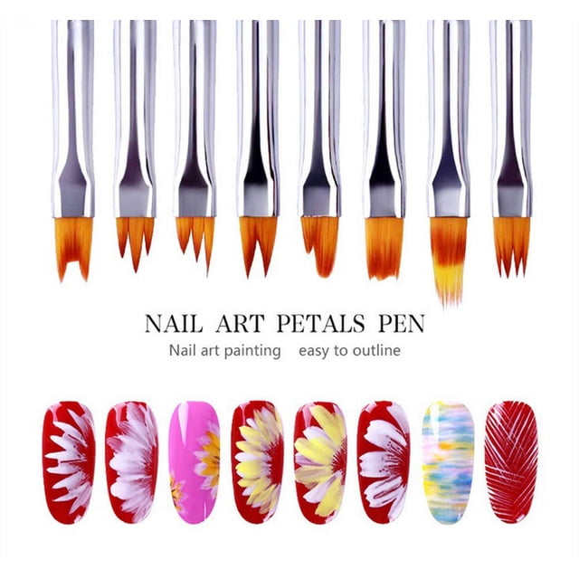 Juego de pinceles de uñas TRUEGOOD Premium Upgrade con mango de madera, 8 unidades