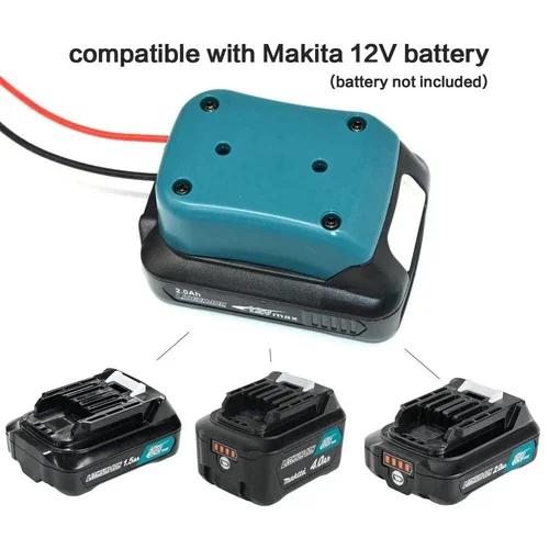 for Power Wheel Adapter Battery Adapter for Makita 12V Dock Connector 14AWG DIY