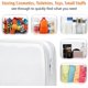 thumbnail image 4 of Neceser transparente, paquete de 3 neceseres de cuarto de galón, neceser de maquillaje de viaje para mujeres y hombres, neceser compatible con aerolíneas del aeropuerto, color blanco y blanco Adepaton CRMR-ST8-4, 4 of 6