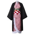 thumbnail image 3 of Nezuko-Disfraz de Demon Slayer para mujer, traje de Anime, No Yaiba Kimetsu, rosa, para Halloween, 3 of 3