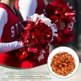 thumbnail image 5 of Uxcell 2 Pcs Metallic Cheerleading Pom Poms Cheer Pompoms 12" with Handle Rings Fit for Dance Cheering Orange, 5 of 6