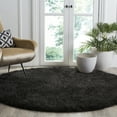 thumbnail image 2 of SAFAVIEH Sybella Solid Plush Polyester Sheep Shag Runner Rug, Charcoal, 2'3" x 8', 2 of 10