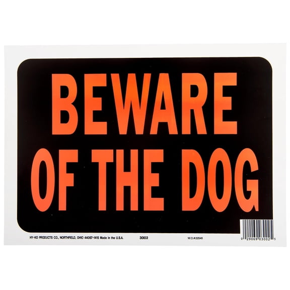 Beware of Dog Sign, 6 Pack