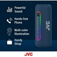 thumbnail image 2 of JVC Illuminated Portable Wireless Speaker with 20W max outputs, Dynamic Sound, Bluetooth 5.0, TWS Capability, USB-C, IPX5, AUX in, up to 5-Hour Battery Life - SPPA5BTA (Blue), 2 of 7