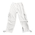 thumbnail image 6 of Audhol Cargo Pants Women Tall, Womens Cargo Sweatpants Baggy Fleece High Waisted Joggers Pants Athletic Pants Hiking Cargo Pants Women White XL, 6 of 8