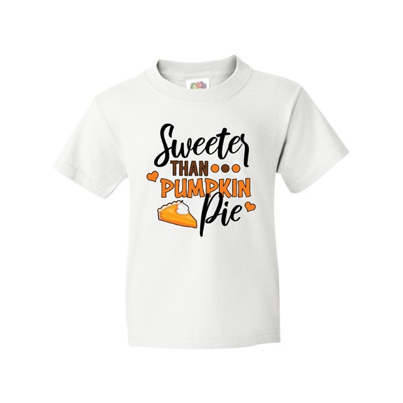 Inktastic Thanksgiving Sweeter Than Pumpkin Pie Youth T-Shirt