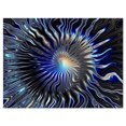 thumbnail image 2 of Blue Rays from the Circle - Impression sur Toile Abstraite, 2 of 3